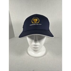 Presidents Cup Golf Hat Adjustable Back Embroidered Logo Blue Gold‎ White